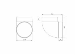 Větrací koleno EUROPLAST AL125-90, D125 90°