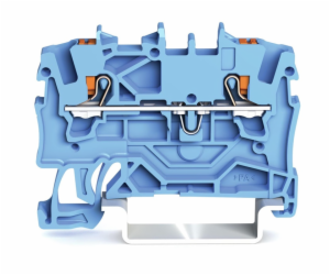 Terminál Wago 2202-1204, se 2 přípojkami 2,5 mm2, 24A, modrý