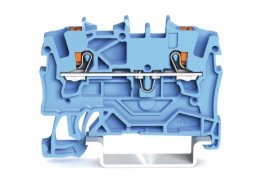 Terminál Wago 2202-1204, se 2 přípojkami 2,5 mm2, 24A, modrý