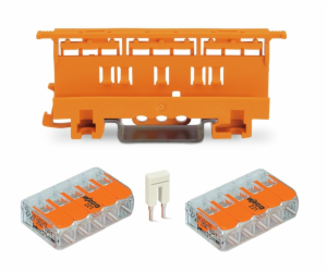 Konektory 221-415 (2 ks) s držákem 221-500 a propojkou