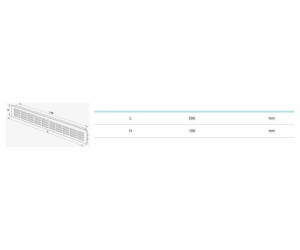 Ventilační mřížka HAUSHALT MVMA 500 x 100 mm