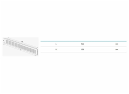 Ventilační mřížka HAUSHALT MVMA 500 x 100 mm