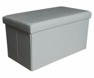 Pouf Domoletti XYF634B, bílý, 76,5 cm x 40,5 cm x 40,5 cm