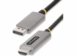 StarTech.com 133DISPLAYPORTHDMI21 adaptér k video kabelům 2 m DisplayPort HDMI Černá, Stříbrná