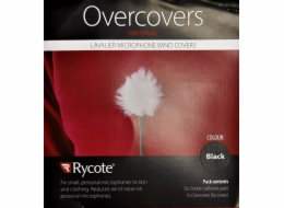 Rycote Overcovers, Black - 6 kožešin /30 Stickies