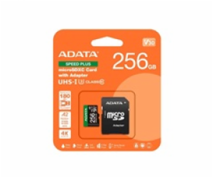 ADATA MicroSDXC karta 256GB Speed Plus, U3, C10, A2, V30 ...