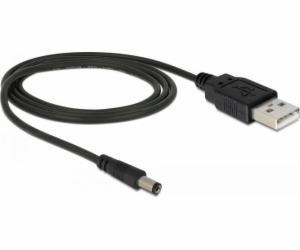 Delock USB kabel USB-A - DC 5,5 x 2,1 mm 1 m černý (82197)