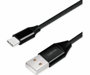 LogiLink USB-A - USB-C kabel USB 1 m černý (CU0140)