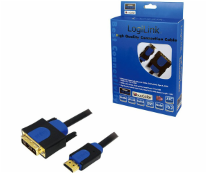 LogiLink HDMI - DVI-D kabel 5m modrý (CHB3105)