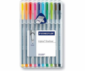 Fix na vlákna Staedtler TRIPLUS FINELINER, pouzdro, 10 ba...