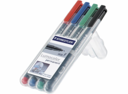 Staedtler Fóliová pera Lumocolor F 0,6mm pouzdro 4 ks. (ST1140)