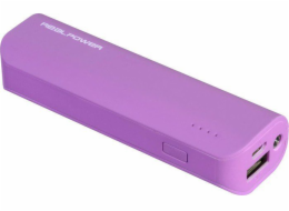 Powerbanka Realpower PB-2600 2600mAh Purple