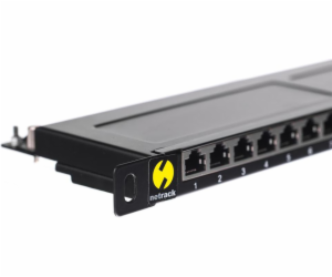 NetRack Patch panel 19'' 0,5U 24 portů Kat. 6 FTP černá (...