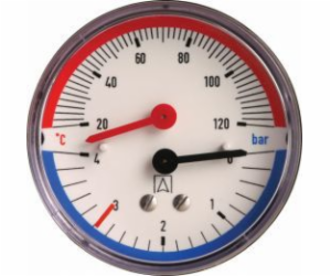 Afriso Thermomanometer TM 80 ax, fi80 mm, 0÷6 bar, 20÷120...