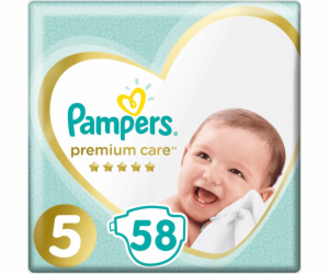 Pampers Plenky Premium Care 5, 11-16 kg, 58 ks.