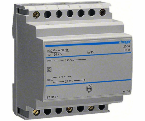 Hager Modulární bezpečnostní transformátor 230/12-24V AC ...
