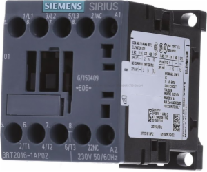 Siemens Výkonový stykač 9A 3P 230V AC 0Z 1R S00 (3RT2016-...