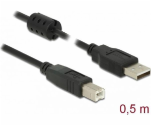 Delock USB kabel USB-A - USB-B 0,5 m černý (84894)