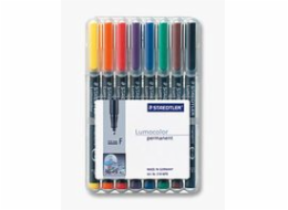 Staedtler Foliopis 318WP8 8col. v trvalém pouzdře STAEDTLER LUMOCOLOR