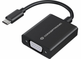 Concepttronic USB-C – VGA USB adaptér černý (ABBY05B)