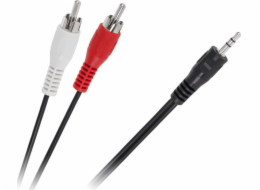 Kabel LP Jack 3,5 mm - RCA (Cinch) x2 1,8 m černý (LEC-KPO2747-1,8)