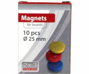 2x3 deskové magnety 25 mm, 10 ks (AM120)