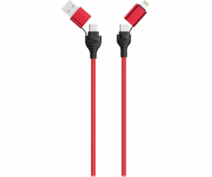 USB 2GO USB-A - USB-C kabel 1,2 m červený (797370)