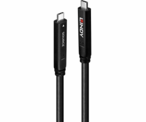 Lindy USB-C - USB-C USB kabel 10 m černý (43333)