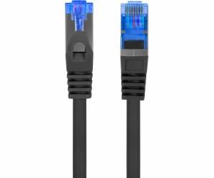 Patchcord kat.6a S/FTP LSZH CCA 0,25m black fluke