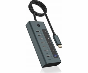 USB HUB Icy Box Hub IB-HUB1457-C31 7portový HUB typu C s ...