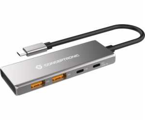 Adaptér AV Conceptronic CONCEPTRONIC Dock USB-C->2xUSB-C,...