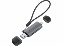 Conceptronic CONCEPTRONIC Čtečka karet USB-C/USB-A -> Micro SD/TF sw