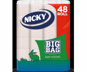 Papír toaletní 2 vrstvý Nicky Big Pack 48 ks