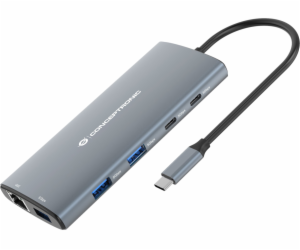 Conceptronic USB HUB CONCEPTRONIC 10-in-1 Dock USB-C->HDM...