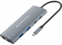 Conceptronic USB HUB CONCEPTRONIC 10-in-1 Dock USB-C->HDMI,2xUSB-C,3xUSB-A,SD sw