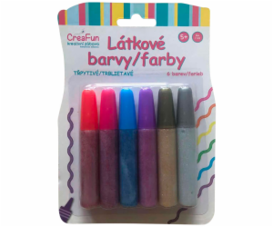 CreaFun - Látkové barvy - sada třpytky 6 (42ml)