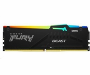 KINGSTON DIMM DDR5 16GB 6000MT/s CL36 FURY Beast RGB Čern...