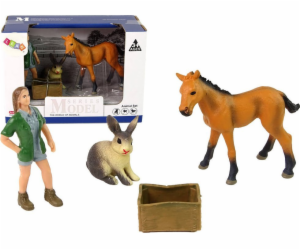 Sada postav LeanToys Bright Horse Animals.