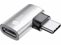 Dobré připojení Úhlový adaptér USB 4.0 Gen.3x2 USB-C samec na USB-C samice