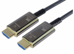 PremiumCord Ultra High Speed HDMI 2.1 optický fiber kabel 8K@60Hz,zlacené 15m