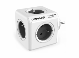 Cubenest Powercube Original,  5× zásuvka, bílá/šedá, dětská pojistka, uzemnění, max. 16A/250V~3680W/50-60Hz