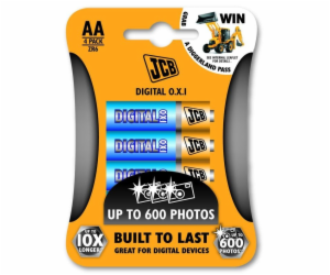 JCB OXI DIGITAL alkalická baterie LR06, blistr 4 ks