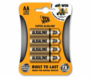 JCB SUPER alkalická baterie LR06, blistr 4 ks