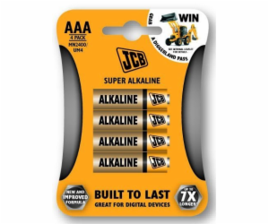 JCB SUPER alkalická baterie LR03, blistr 4 ks