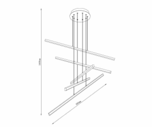 Domoletti Stropní svítidlo  2023522P-BK, 60 W, 4000 °K