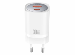 Nástěnná nabíječka XO CE21, 30W, GaN, 1x USB-C, 1x USB-A