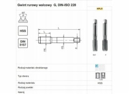 Fanar ZÁVIT G 2 NGRA/2 DIN-5157 HSS.