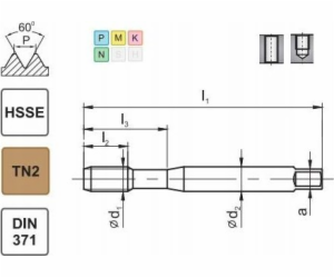 Fanar THREAD M 6 DIN-371C (6H) HSSE TN 800X