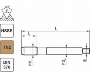 Fanar THREAD M10 DIN-376B (6H) HSSE TN 800X