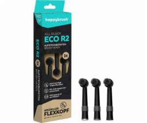 Happybrush kartáčkové hlavice ECO R2 celé černé